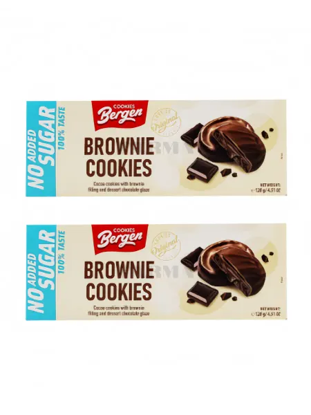 Choco Mystic Печенье "Bergen" брауни, молочный шоколад, без сахара 2 шт
