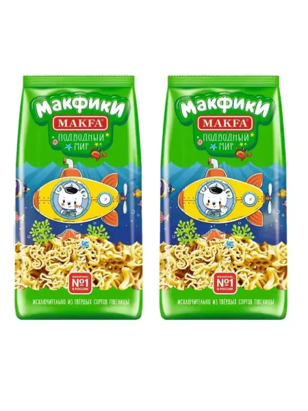 Makfa Макароны Макфа Макфики Подводный мир, 2 шт по 250 гр