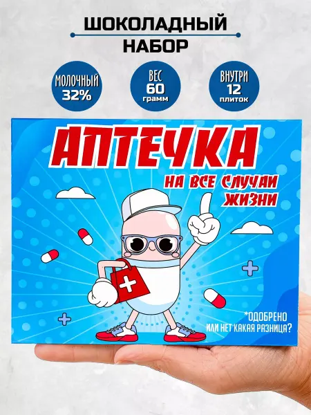 Шоки удивительные подарки Подарок оригинальный шоколадный набор другу подруге Аптечка