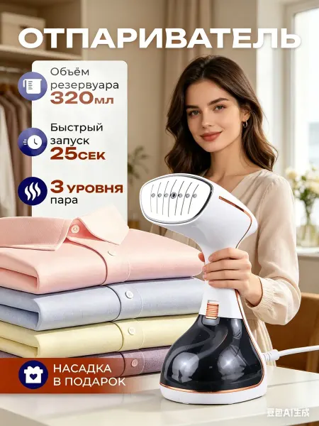 Haier Утюг с отпаривателем ручной для глажки одежды паровой 1800Вт