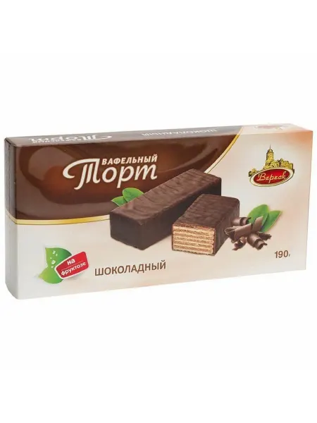 ВЕРЕСК Торт вафельный Шоколадный на фруктозе, 190г