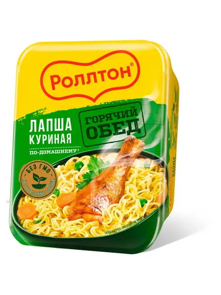 Нет бренда Лапша быстрого приготовления Роллтон яичная с курицей 90