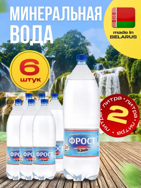 Фрост Вода минеральная «Фрост» газированная 6 шт. по 2 л