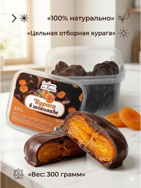 Сладости от Юрича Курага в шоколаде