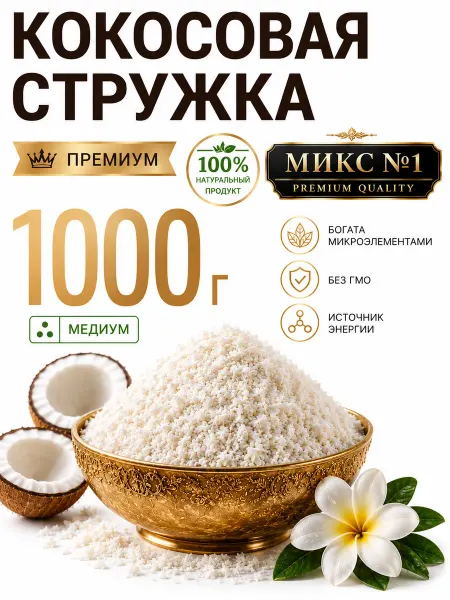 Кокосовая стружка МЕДИУМ 1 кг
