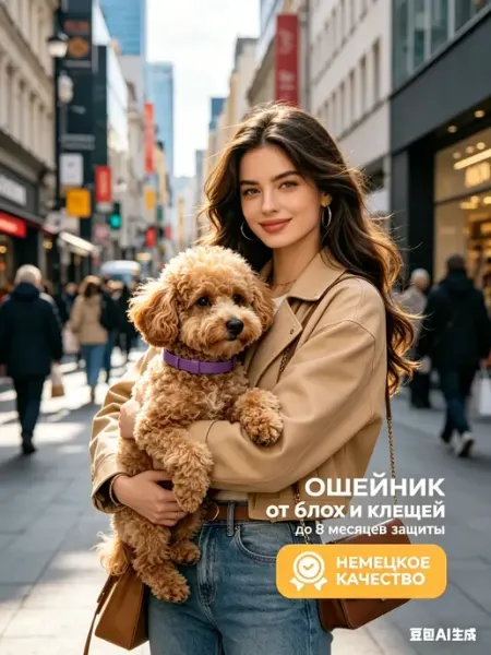 Ошейник 64 см от клещей и блох для собак меньше 8 кг