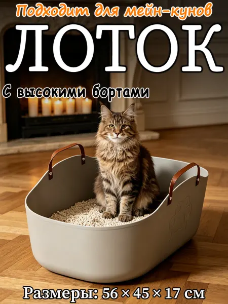 Туалет для кошек до восьми кг легко очищать с подарком