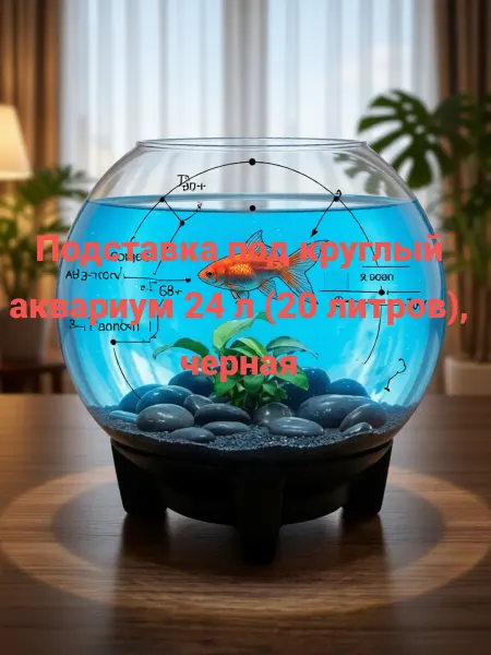 AquaSyncro Подставка под круглый аквариум 24 л (20 литров), черная