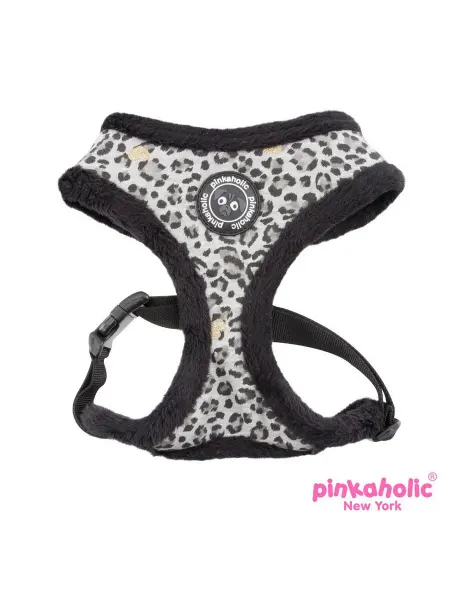 PINKAHOLIC Шлейка для собак утеплённая "Leo Pug", коричневая