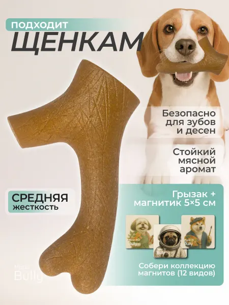 MisterBully Игрушка для собак средних пород и щенков грызак с запахом