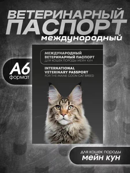 Veterinary Passports Works Ветеринарный паспорт для кошек породы мейн кун