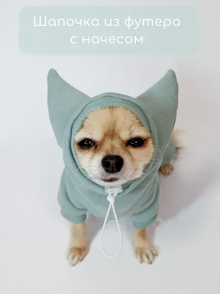 Счастливый хвост Шапка для собак и кошек из футера