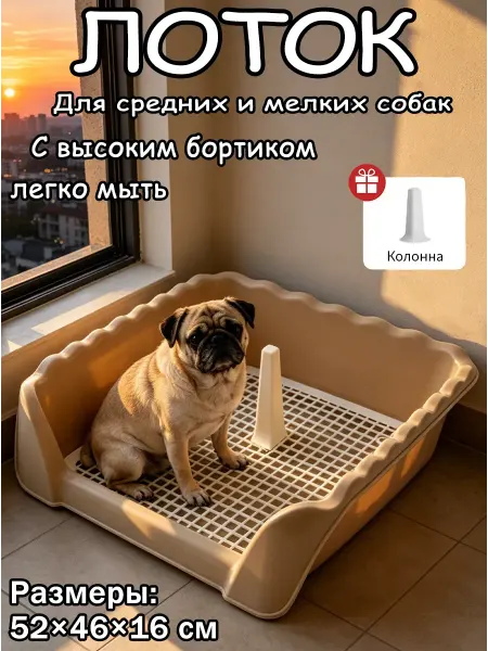Лоток для собак сетчатый с пеленкой удобный