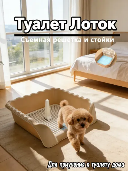 Лоток для собак со стенкой