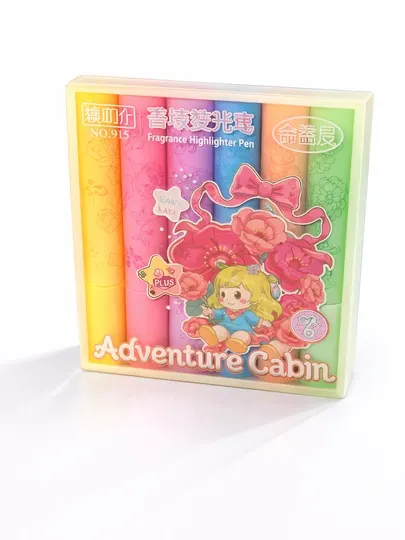Текстовый маркер Adventure Cabin 915, набор 6 цветов