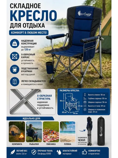 Складное кресло туристическое
