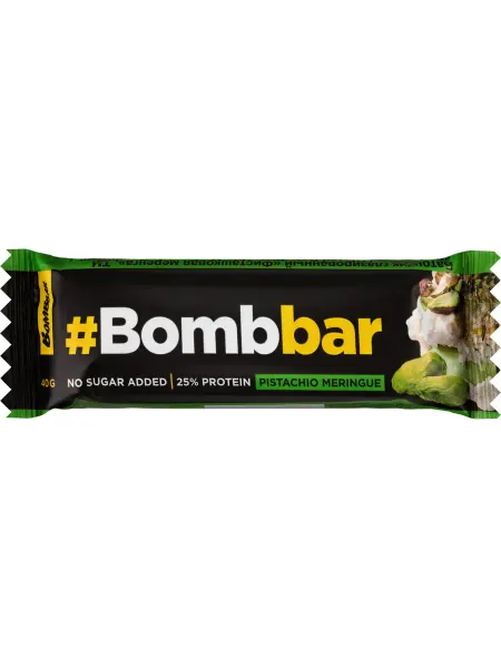 BombBar Батончик протеиновый Фисташковая меренга, в шоколаде