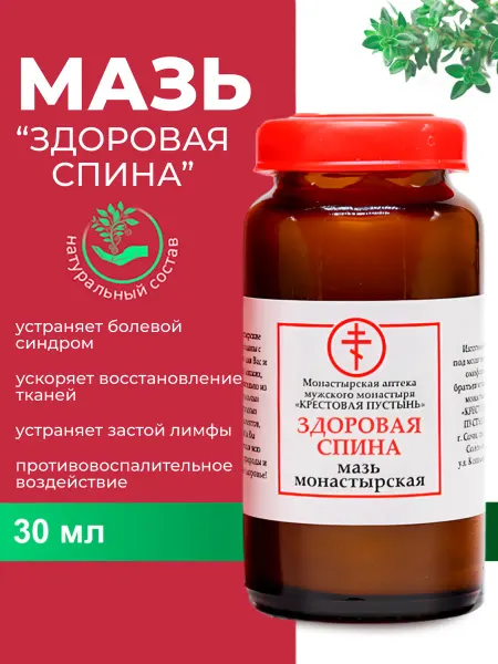Бизорюк Монастырская мазь от болей в спине 30 мл