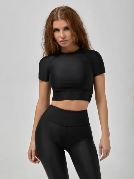 Fit Bunny Рашгард кроп топ футболка спортивная фитнесовая