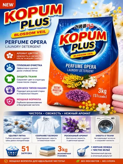 Стиральный порошок Kopum Plus, автомат