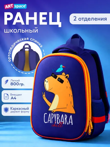 ArtSpace Рюкзак ранец школьный ортопедический 1 класс