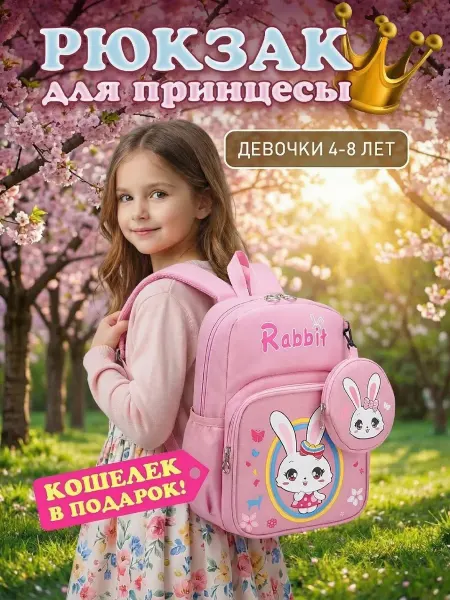 Happpymew Детский дошкольный рюкзак для девочки в садик