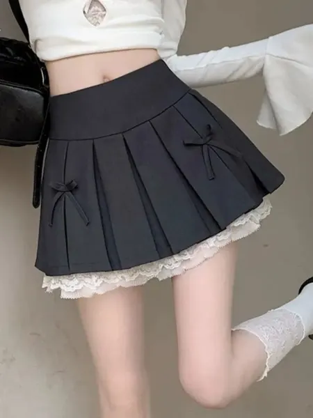Korean_Fashion Юбка шорты y2k мини теннисная школьная плиссе