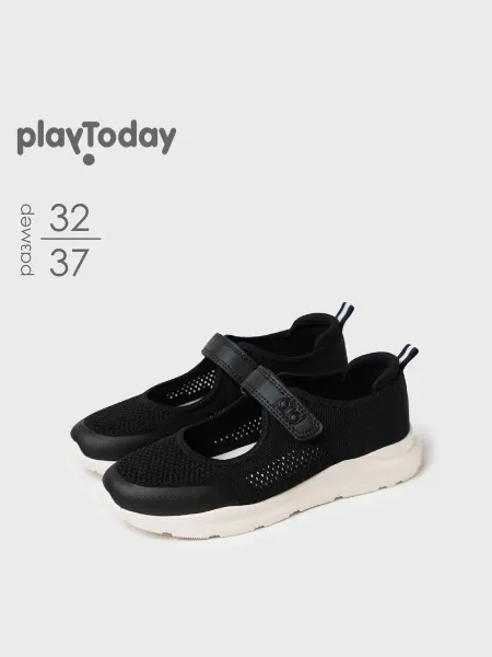 PlayToday Туфли текстильные спортивные белая подошва на сменку в школу
