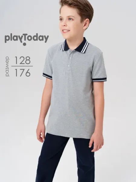 PlayToday Футболка поло школьная для подростка