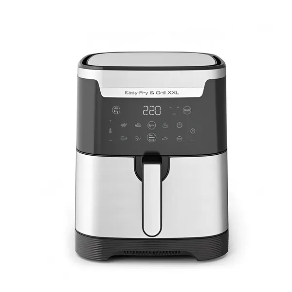 Аэрогриль Tefal EY801D15 "Easy Fry & Grill", 6.5л, LCD дисплей, нержавеющая сталь