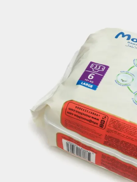 Подгузники Monchico Eco+ размер 6, 15-20 кг, 11 шт