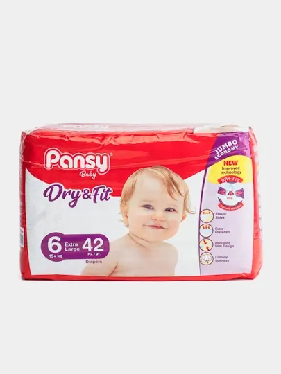 Детские подгузники Pansy Jumbo Economy, размер 6, Extra Large, 12 шт