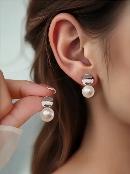 CELEBRITY ACCESSORIES Серьги жемчуг гвоздики