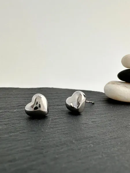 ElenKi_accessories Серьги бижутерия сердечки гвоздики