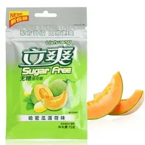 Lishuang Sugar Free, Конфеты освежающие, БЕЗ САХАРА, Дыня-мята, 6 пачек по 15гр, Китай