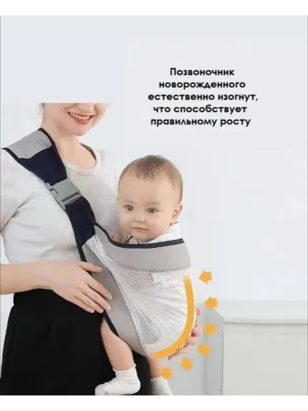 Сумка слинг полиэстер серый