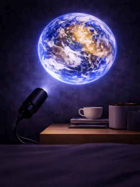 Космический LED-проектор PLANETARIUM с 6 сменными насадками, USB ночник-проектор планет