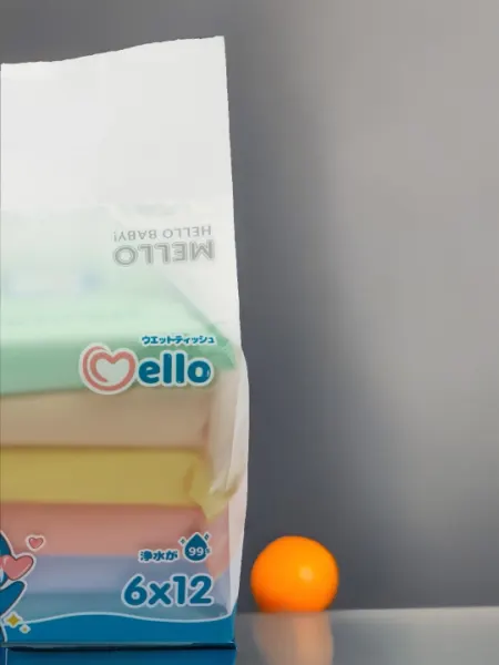 Гигиенические детские влажные салфетки Mello, 6*12 шт