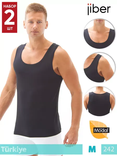 PREMIUM UNDERWEAR Майка бельевая спортивная летняя набор 2 шт Турция