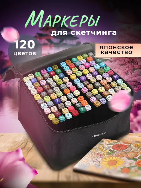 Маркеры набор для скетчинга 120 шт