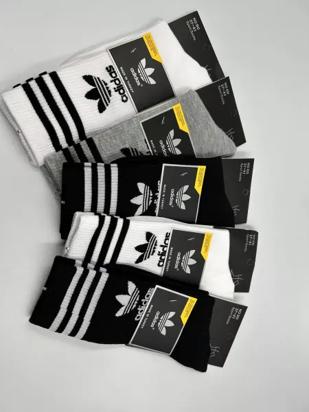 Adidas Носки белые высокие спортивные 5 пар