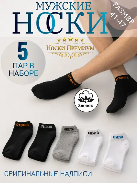 Носки Премиум Носки мужские набор из 5 пар
