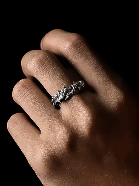 DESIGNER JEWERLY Безразмерное регулируемое кольцо Шипы