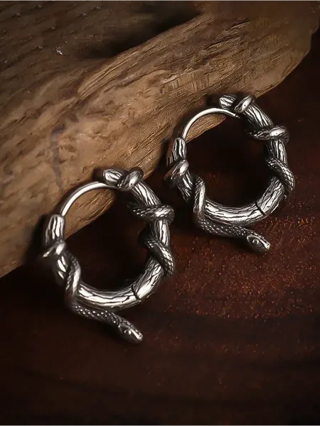 DESIGNER JEWERLY Серьги кольца со змеями, бижутерия