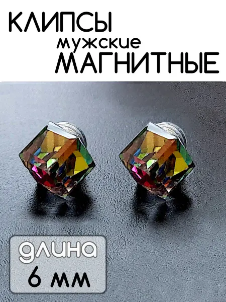 Violanta Магнитные радужные клипсы на уши для парней