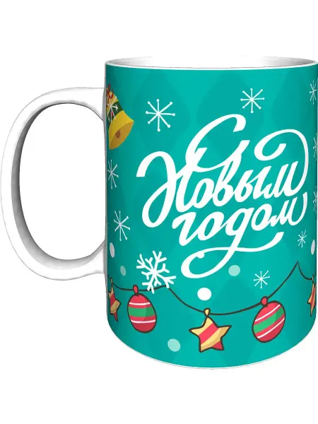 AV Podarki Кружка Зимний Мотив Снеговик Игрушки Снежинки