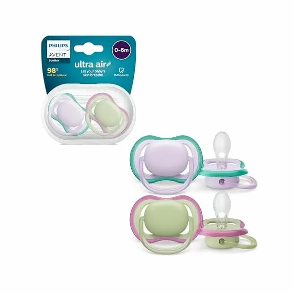 Соска пустышка Philips Avent ultra air SCF085/60, 6-18 мес., 2 шт.