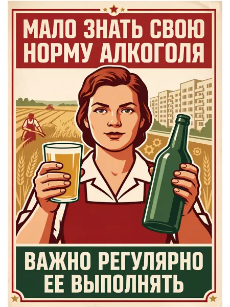 Юмористический постер (АгитацияМотивация) П11 19