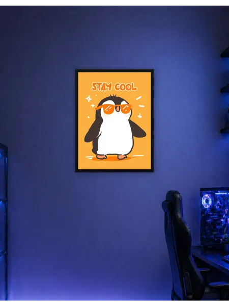 Postersbase Постер Крутой пингвин с иллюстрацией солнцезащитных оч 30x40