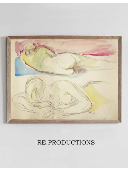 Re.productions Постер To liggende akter - Edvard Munch